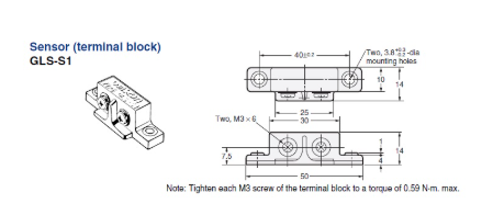 Omron GLS-S1, INTERLOCK MAGNETIC GLS-S1, Magnetic Proximity Sensor - reed switch - sensor and magnet set