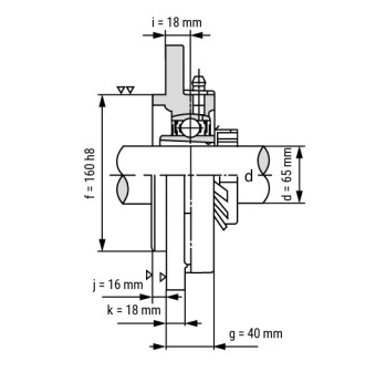 AMI UKFC215+H2315 65mm Normal Wide Adapter Piloted Flange Single Row Ball Bearing