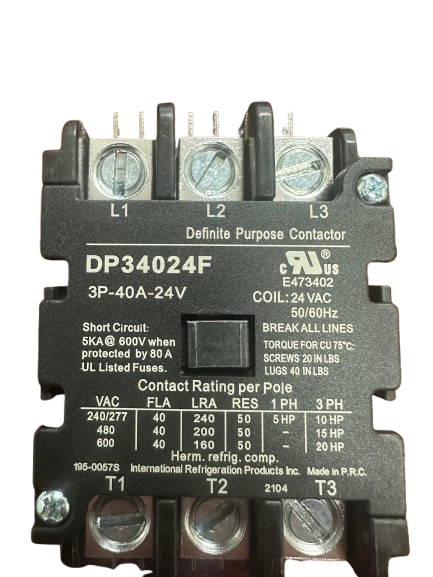 DP34024F, Contactor.