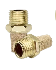 Air Pneumatic Mufflers, 1/4" Male Thread Sintered Brass Exhaust Muffler Silencer, Pk-10 Pcs
