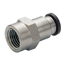PCF6-02 NPT (R 1/4) Push to Connect Composite Air Fitting - Male Straight - BLCH