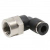 PLF6-02 NPT (R 1/4) Push to Connect Composite Air Fitting - Male Elbow, BLCH.