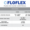 PA3/8 FLOFLEX - Plastic push-in pneumatic fitting, 3/8 tube inkline - knob adjustment.