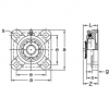 UKF211+HS2311, Adapter Sleeve Locking Four-Bolt Flange Unit, UKF200+H Series