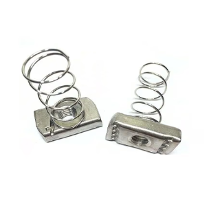 4118S1 1/4"-20 Stainless Steel Spring Nuts for Unistrut Channel – Qty. 50