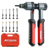 AOBEN Rivet Nut Tool Kit, Nutsert Gun Kit, Upgraded Rivet Tool with 10 Metric and SAE Mandrels, 100 Rivet Nuts, and Heavy-Duty Carrying Case